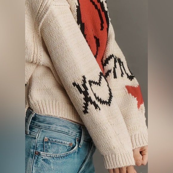 Anthropologie Lovestruck Long-Sleeve Crew-Neck Sweater - Picture 3 of 6